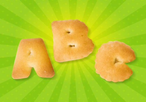 alphabet biscuit